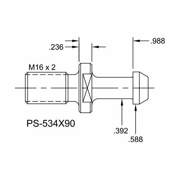 Tj Davies Co Solid Retention Knob PS-534X90